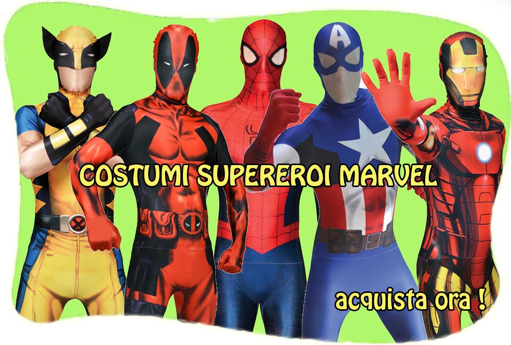costumi marvel sfondo verde